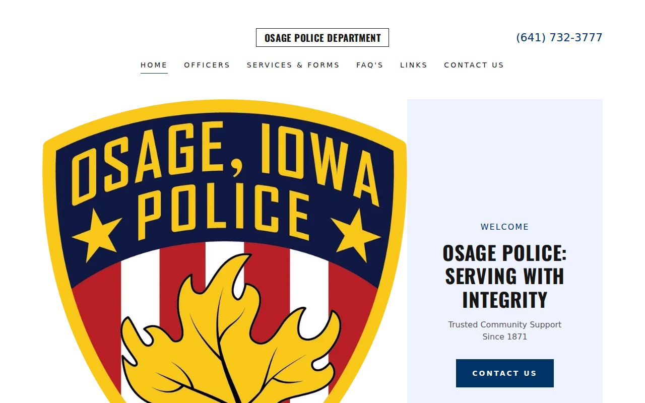 Osage warrants Police Department source