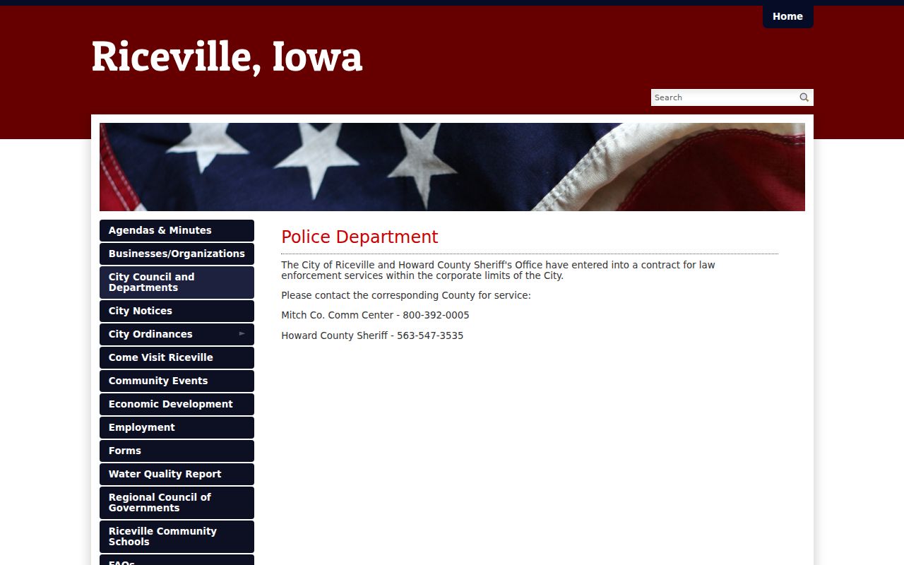 Riceville warrant records contract law-enforcement source